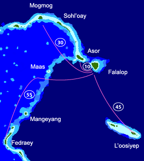 Travel time map