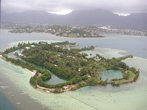 Aerial view of Coconut Island