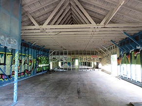 Inside the quarantine building, 2019.